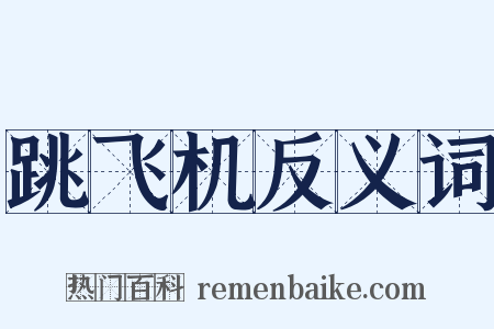 跳飞机反义词是什么意思的图片